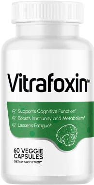 Vitrafoxin mushroom cognitive and immune support capsule bottle
